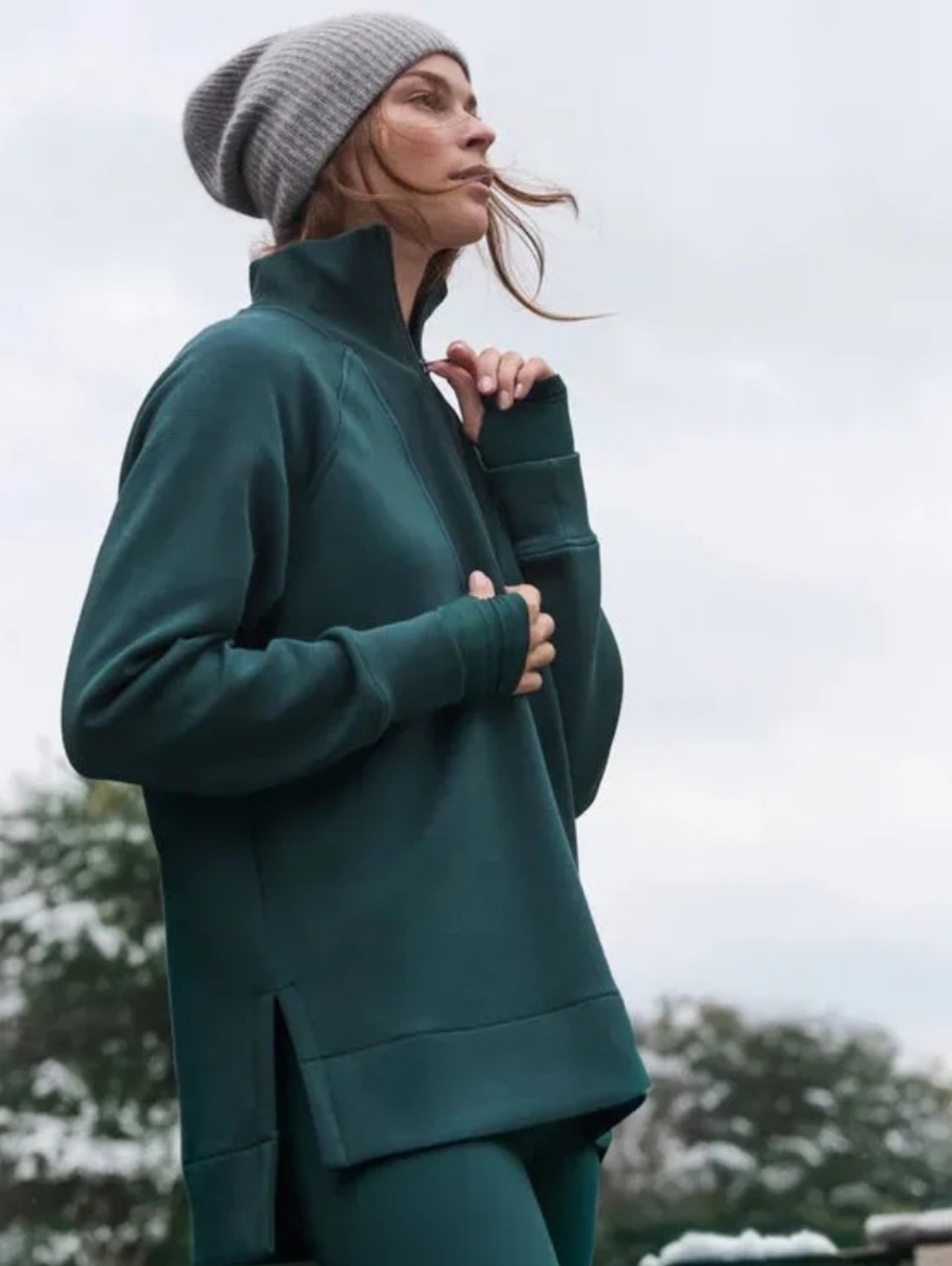 SPANX AirEssentials® Brushed Half Zip Tunic.
